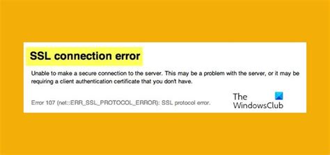 Image result for SSL Connection Error