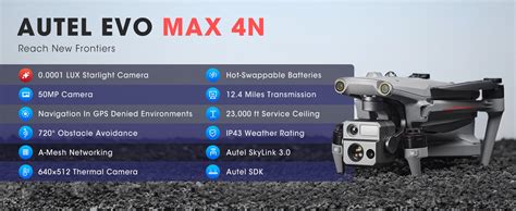 Amazon.com: Autel Robotics EVO MAX 4N V2, Starlight Night-Vision/ Wide ...