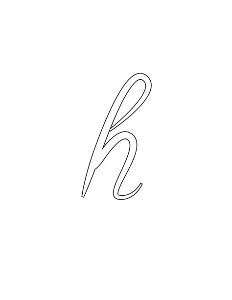 Fancy Cursive Letter Lowercase H Free Printable Calligraphy Lowercase