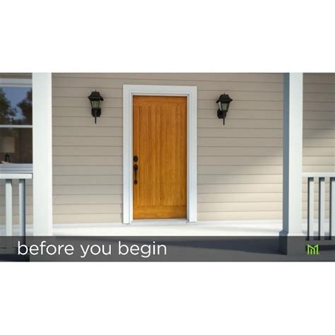 Masonite M-Protect 36-in x 79-in x 4-9/16-in Fiberglass Left-hand ...