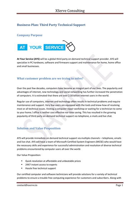 Small Business Plan Sample 的图像结果