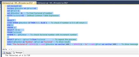 PL SQL Program for Finding Factorial of a Number Using Function 的图像结果