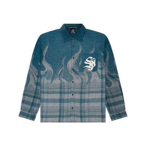 Shreyas Iyer x HUEMN 'SI' monogram Shirt in checkered flame pattern (B