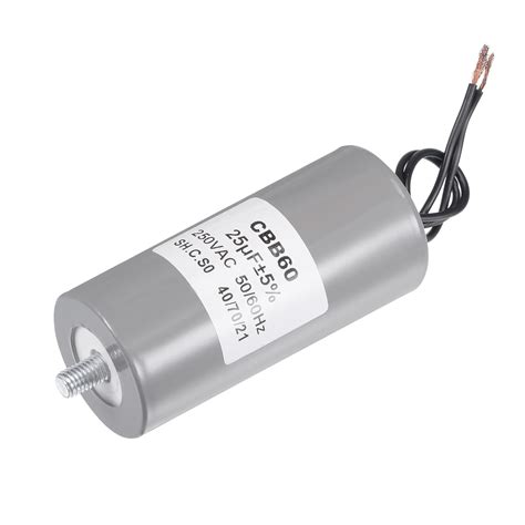 Buy MECCANIXITY CBB60 Run Capacitor 25uF 250V AC 2 Wires 5060Hz ...