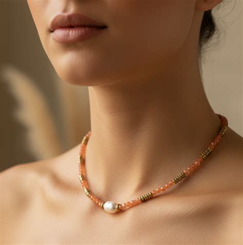Tangerine necklace – Studio Anviksha
