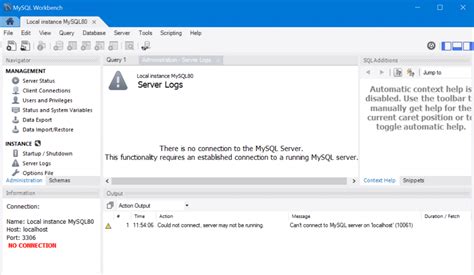 Image result for MySQL Workbench Could Not Detect Server
