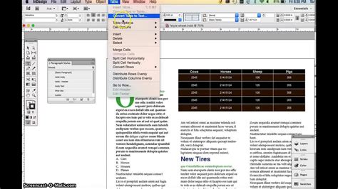 Image result for Custom InDesign Tables
