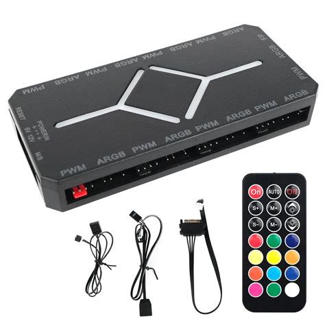 HSZJsto ARGB PWM Fan Hub, Addressable 5V-3PIN 2-in-1 RGB India | Ubuy