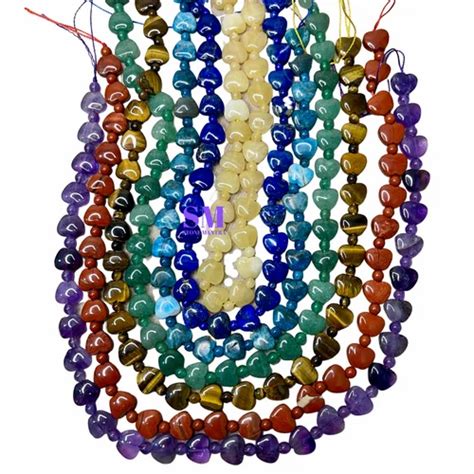 Gemstone Crystal Beads - AAA Quality Heart Shape Gemstone Beads Strand ...