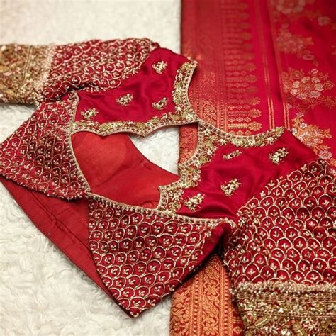 Latest Trendy Maggam Cut Work Blouse Designs
