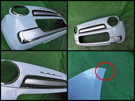 スズキ アルトラパン HE22S 純正 フロントバンパー 水色/白 ZKS グリル付 スポイラー付 (A2-601 85366)