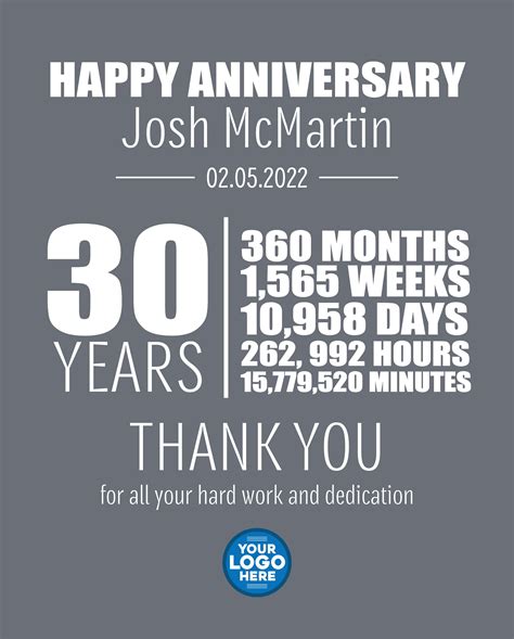 30 Year Work Anniversary 30th Employee Anniversary Cards From Greeting