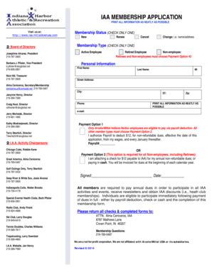 Fillable Online IAA MEMBERSHIP APPLICATION - ArcelorMittal Fax Email ...