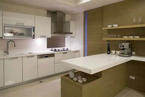 132平方米现代简约厨房吧台装修效果图_太平洋家居网图库
