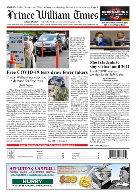 Prince William Times 10/14/2020 by Fauquier Times (52 issues) & Prince ...