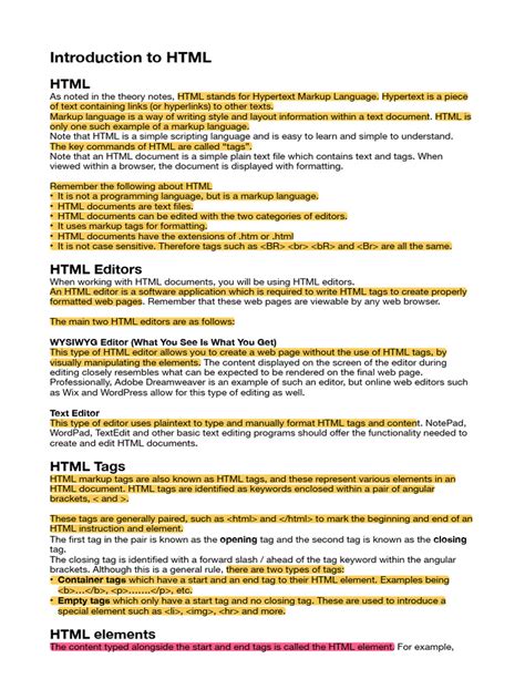 Image result for Web Programming HTML Notes