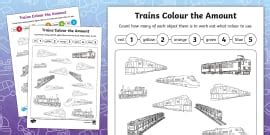 Pirate Colour and Count Worksheet (teacher made) - Twinkl