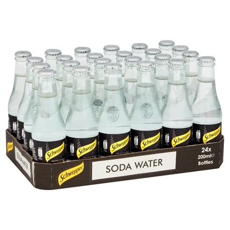 Buy Schweppes Soda Water Glass Bottles, 24 x 200 ml Online at ...