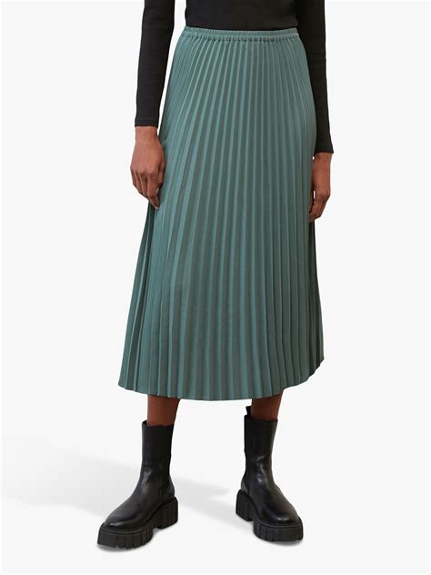 Marc O'Polo Plisse Midi Skirt, Green