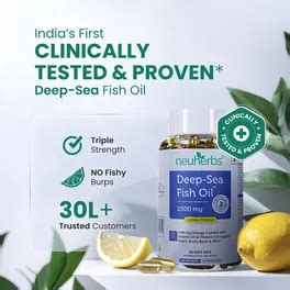 Buy Neuherbs Deep Sea Omega 3 Fish Oil 2500mg (Triple Strength) With ...