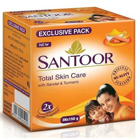Buy SANTOOR SKIN MOISTURISING SANDAL & TURMERIC SOAP - 3NX150G Online ...