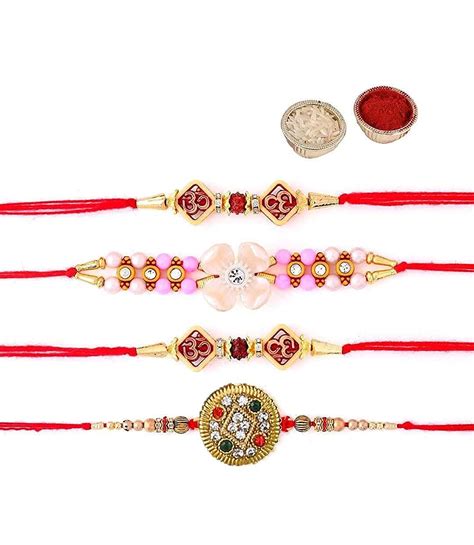 Collectible India Set of 4 Rakhi for Rakshabandhan - Rakhi For Brother ...