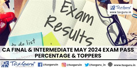 CA Final & Intermediate May 2024 exam Pass percentage & Toppers