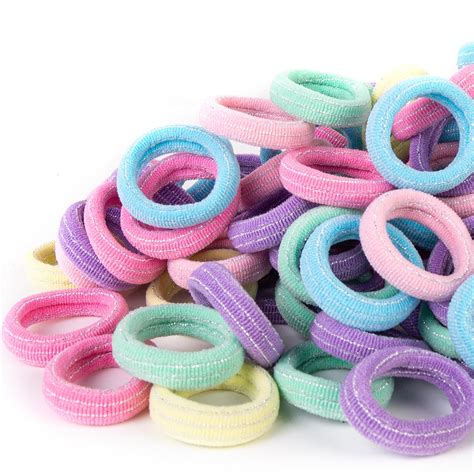 Qarwayoc Mini Hair Ties for Baby Girls, Seamless Kids Girls Hair Ties ...