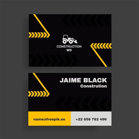 Construction business card Images - Free Download on Freepik