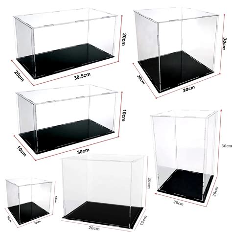 Clear Acrylic Display Case Countertop Box Organizer Stand Dustproof ...
