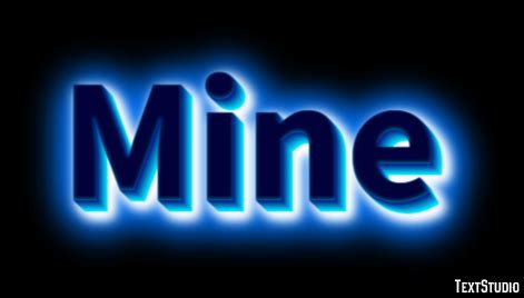 Mine Text Effect and Logo Design Word