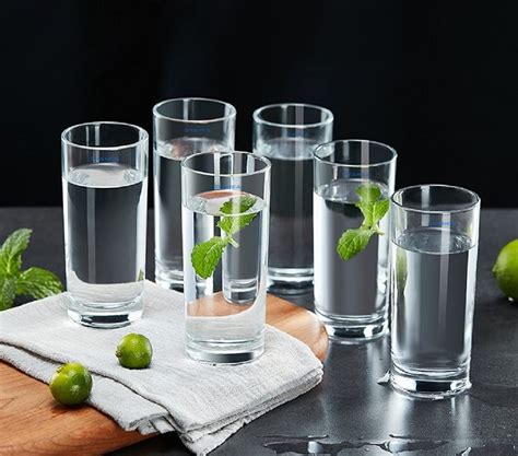 SYANKA Italian Premium Water and Juice Glasses Set of 6 Transparent ...