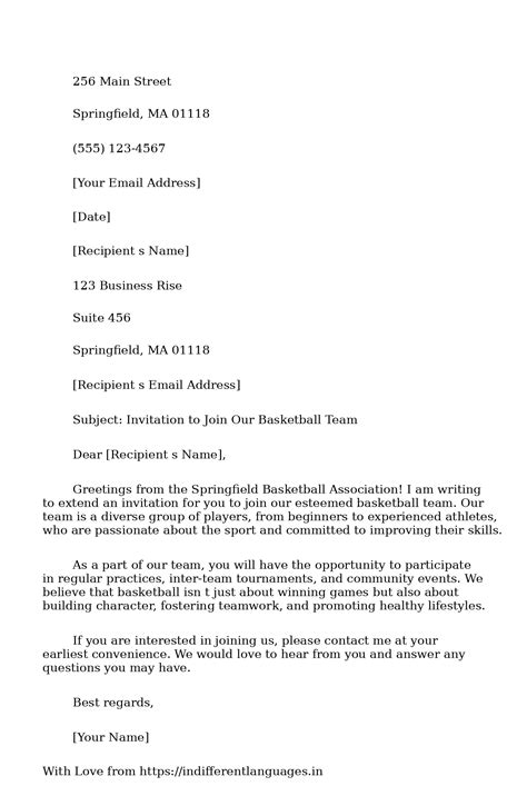 3 Examples of Solicitation Letter Sample For Basketball