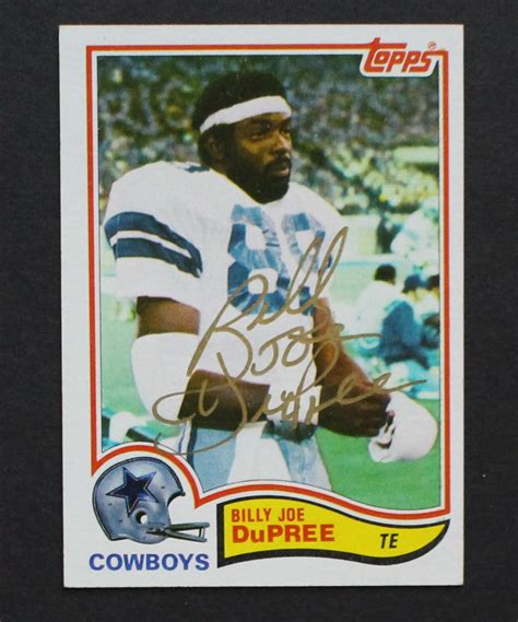 DALLAS COWBOYS #89 Tight End BILLY JOE DUPREE signed TOPPS Football ...