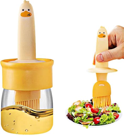 2 in 1 Oil Dispenser Bottle with Silicone Brush 200ML – Leakproof ...