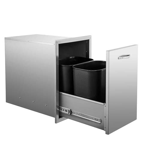 Amazon.com: LMRSTOO Pull Out Trash Drawer Stainless Steel with 2 4.4 ...