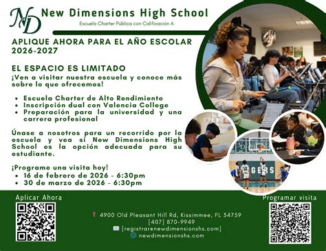 Dual Enrollment with Valencia College – New Dimensions High School