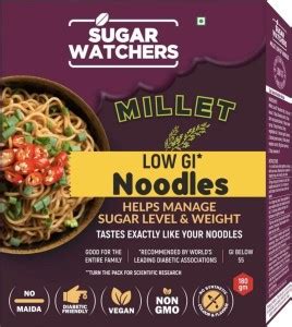 SUGAR WATCHERS Low GI Millet Noodles, No Maida, Non-Fried, Diabetic ...
