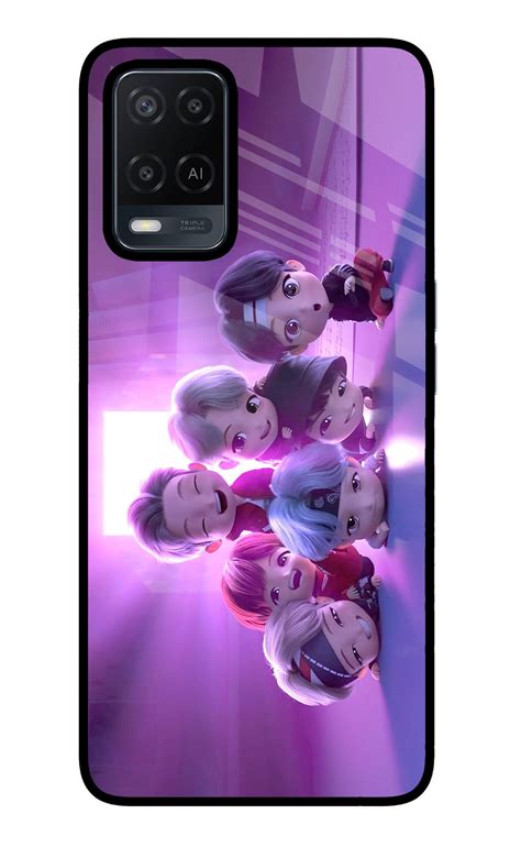 Buy Now BTS Chibi Glass Case for Oppo A54 Online | Casekaro
