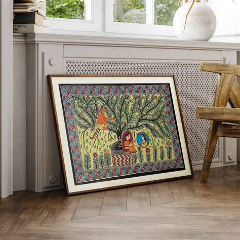 Hanuman Sita Madhubani Art, Madhubani Art, Madhubani Painting – Dessine Art
