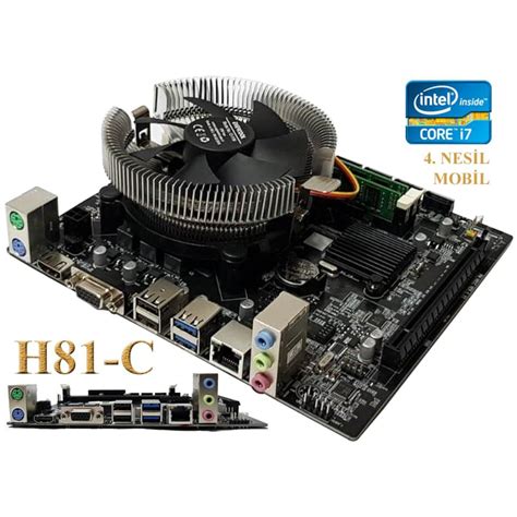 İNTEL İ7 4700MQ CPU H81-C LGA946 ANAKART 8GB DDR3 FAN SET Fiyatları ve ...