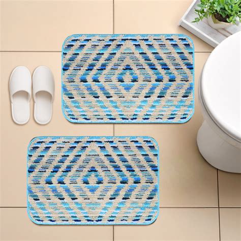 Microfiber Anti-Skid Bath Mat Combo (Pack of 2) 40×60 cm | Soft & Quick ...