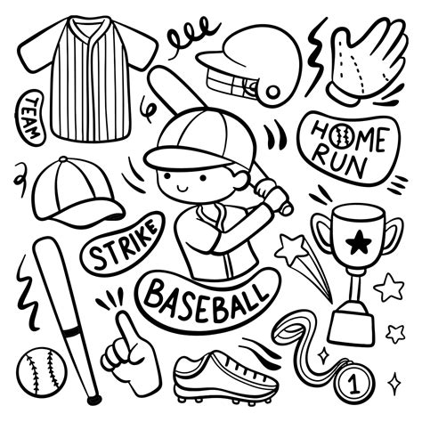 Baseball Drawing Pages 的图像结果