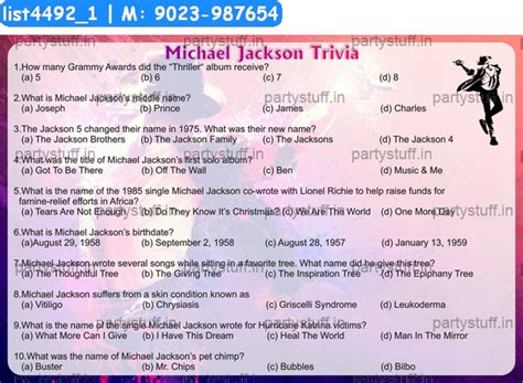 Michael Jackson Trivia 2 in Celebrity theme