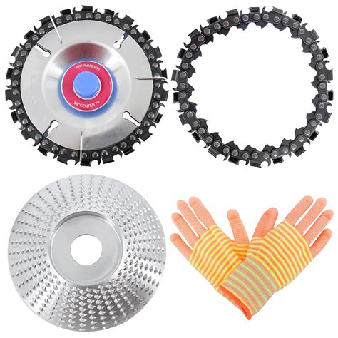 Buy WerkWeit Wood Carving Chain Disc 84mm Rasp Wheel 4 Inch 22 Teeth ...