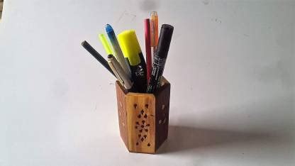 Flipkart.com | Quinergys 1 Compartments Rosewood Pen Pencil Stand ...
