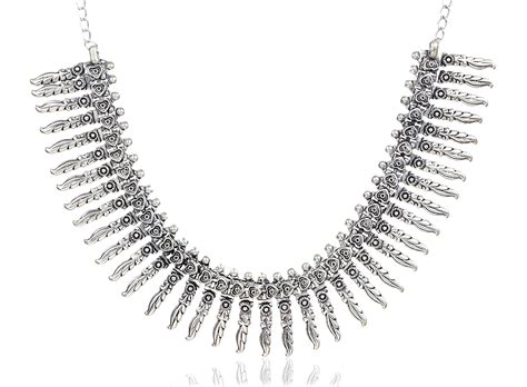 Buy Soundaryam Metallic Oxidized Silver Choker for Women (PKBH-00027 ...