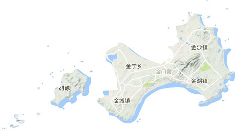 金门县高清地形地图,Bigemap GIS Office