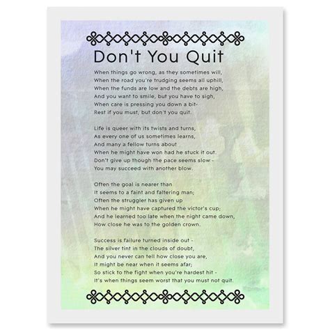Free Printable Don T Quit Poem | Gerald Printable