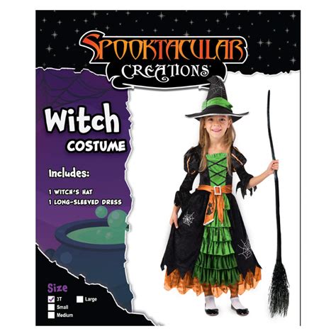 Buy Fairytale Green Cute Witch Dress Halloween Costume Deluxe Set with ...